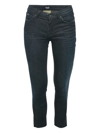 Pre-owned D&g Raw-edge Jeans In Blue