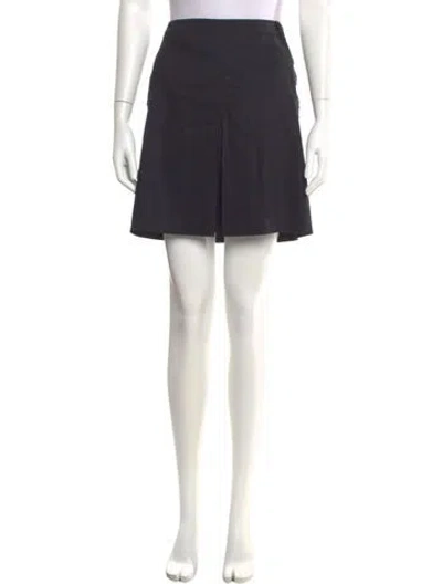 Pre-owned D&g Raw-edge Trim Mini Skirt In Black
