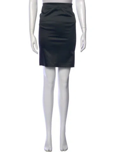 Pre-owned D&g Satin Knee-length Skirt In Black