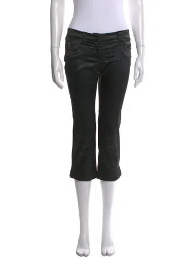 Pre-owned D&g Satin Straight Leg Pants In Black