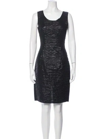 Pre-owned D&g Scoop Neck Knee-length Dress In Blue