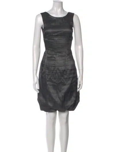 Pre-owned D&g Scoop Neck Mini Dress In Gray
