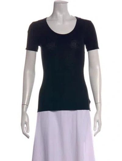 Pre-owned D&g Scoop Neck Short Sleeve T-shirt In Black