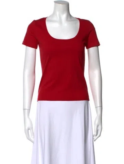 Pre-owned D&g Scoop Neck Short Sleeve T-shirt In Red