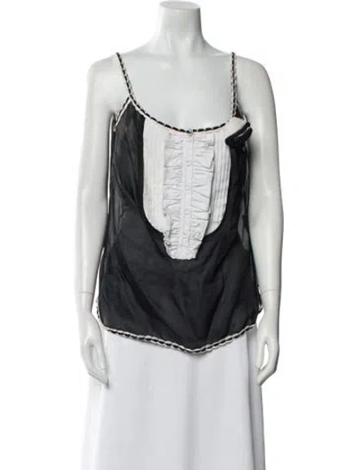 Pre-owned D&g Scoop Neck Sleeveless Top In Black