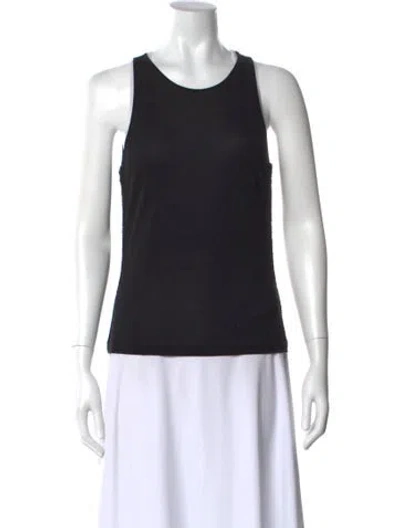 Pre-owned D&g Scoop Neck Sleeveless Top In Black