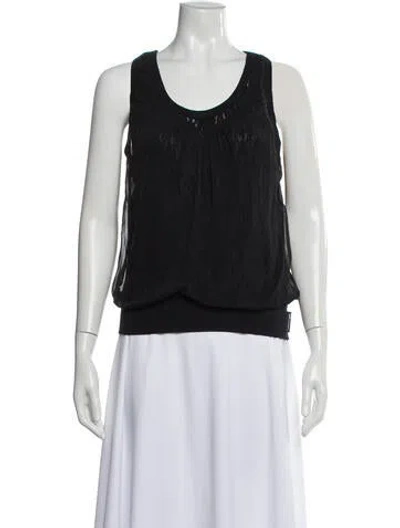 Pre-owned D&g Scoop Neck Sleeveless Top In Black