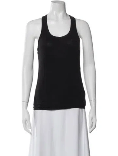 Pre-owned D&g Scoop Neck Sleeveless Top In Black