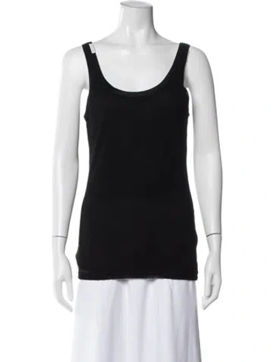 Pre-owned D&g Scoop Neck Sleeveless Top In Black