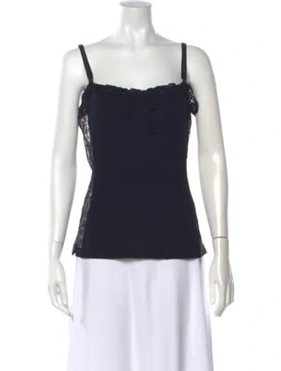 Pre-owned D&g Scoop Neck Sleeveless Top In Blue