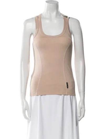 Pre-owned D&g Scoop Neck Sleeveless Top In Neutral