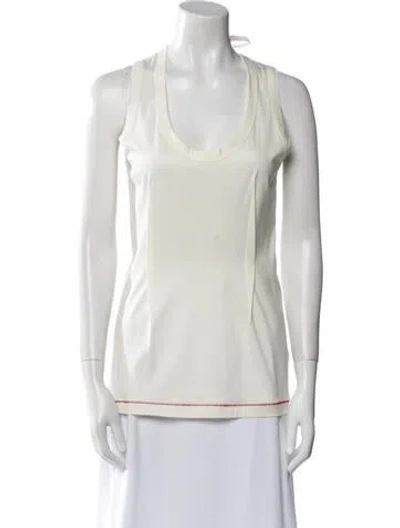 Pre-owned D&g Scoop Neck Sleeveless Top In Neutral