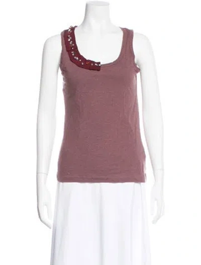 Pre-owned D&g Scoop Neck Sleeveless Top W/ Tags In Purple