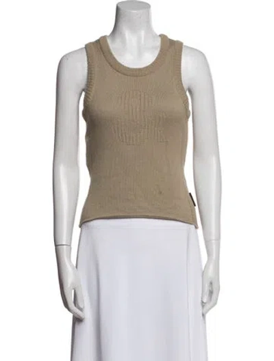 Pre-owned D&g Scoop Neck Sweater In Neutral