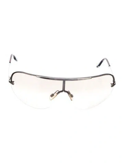 Pre-owned D&g Shield Gradient Sunglasses In Brown/clear
