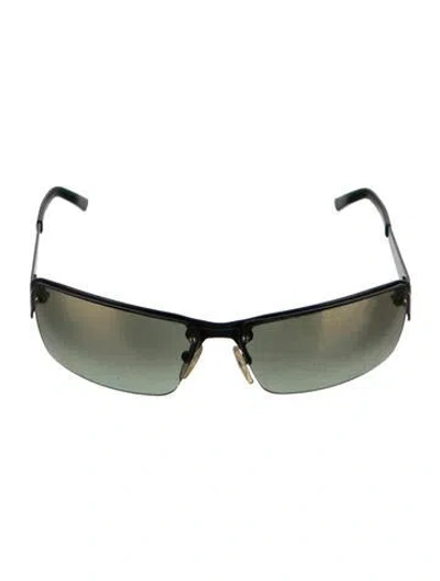 Pre-owned D&g Shield Gradient Sunglasses In Green/grey