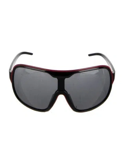 Pre-owned D&g Shield Tinted Sunglasses In Black