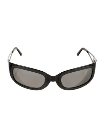 Pre-owned D&g Shield Tinted Sunglasses In Black/silver