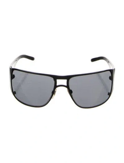 Pre-owned D&g Shield Tinted Sunglasses In Silver