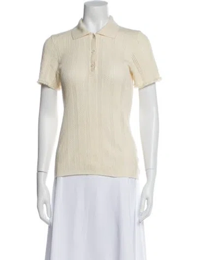 Pre-owned D&g Short Sleeve Polo In Neutral