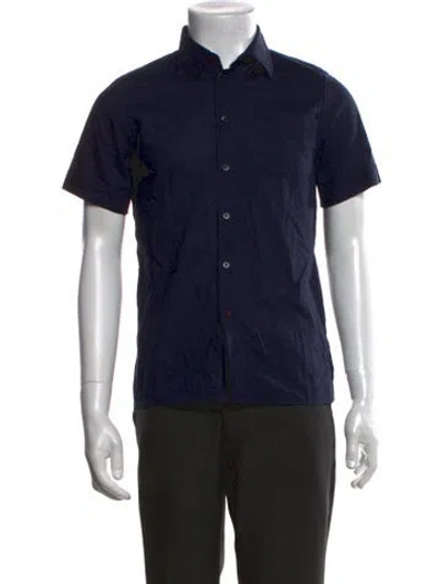 Pre-owned D&g Short Sleeve Shirt In Blue