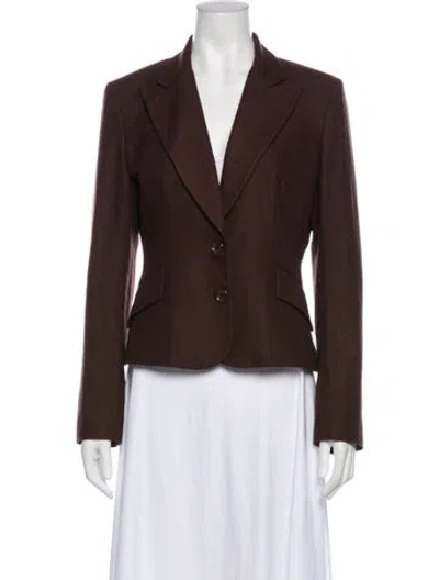 Pre-owned D&g Silk Blazer In Brown