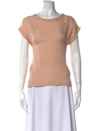 Pre-owned D&g Silk Crew Neck Top In Neutral