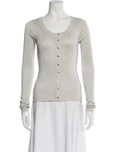 Pre-owned D&g Silk Crew Neck Top In Neutral