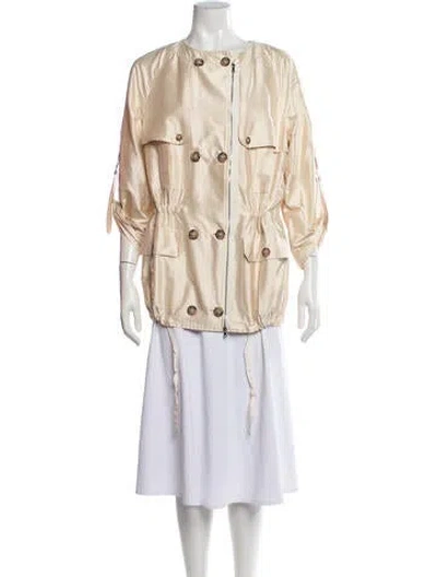 Pre-owned D&g Silk Jacket In Neutrals