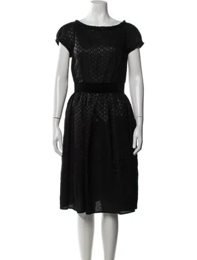 Pre-owned D&g Silk Knee-length Dress In Black