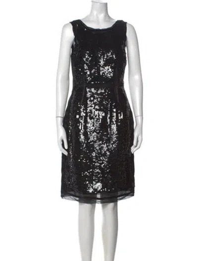 Pre-owned D&g Silk Knee-length Dress W/ Tags In Black