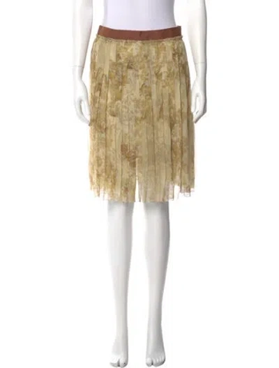 Pre-owned D&g Silk Knee-length Skirt In Neutral