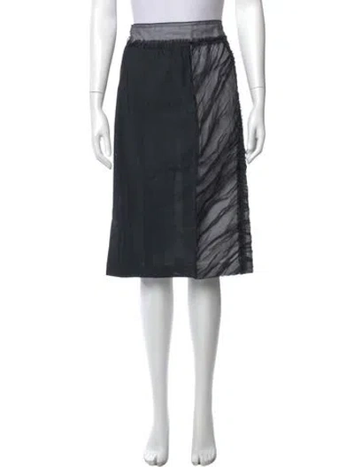 Pre-owned D&g Silk Knee-length Skirt W/ Tags In Black