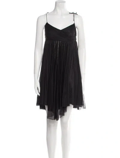 Pre-owned D&g Silk Mini Dress In Black
