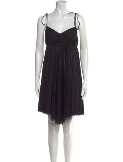 Pre-owned D&g Silk Mini Dress In Black