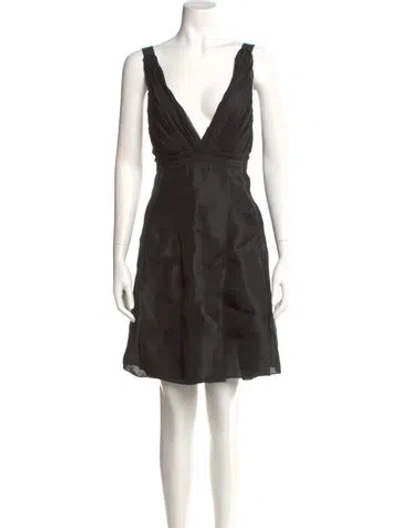 Pre-owned D&g Silk Mini Dress In Black