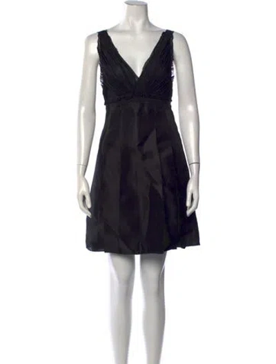 Pre-owned D&g Silk Mini Dress In Black