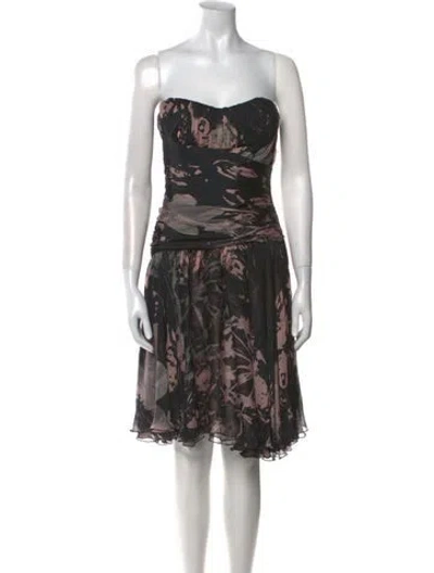 Pre-owned D&g Silk Mini Dress In Multi
