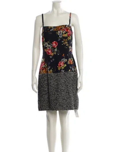 Pre-owned D&g Silk Mini Dress In Multi