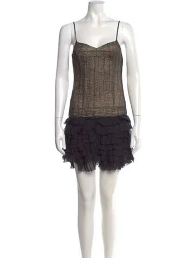 Pre-owned D&g Silk Mini Dress In Multi