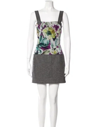 Pre-owned D&g Silk Mini Dress In Multi