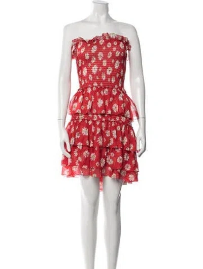 Pre-owned D&g Silk Mini Dress In Red