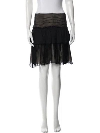 Pre-owned D&g Silk Mini Skirt In Black