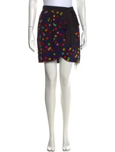 Pre-owned D&g Silk Mini Skirt In Black