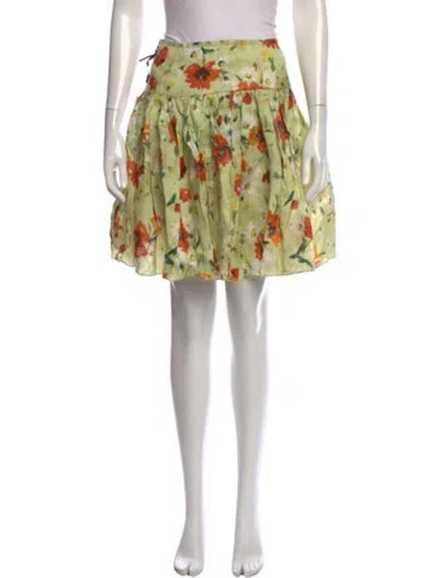Pre-owned D&g Silk Mini Skirt In Yellow