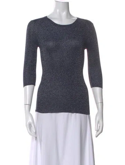 Pre-owned D&g Silk Patterned Top In Blue