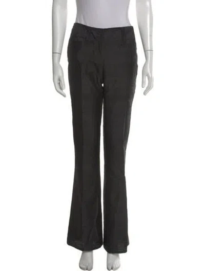 Pre-owned D&g Silk Wide Leg Pants In Black