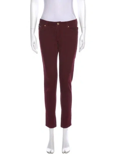 Pre-owned D&g Skinny Leg Pants In Purple
