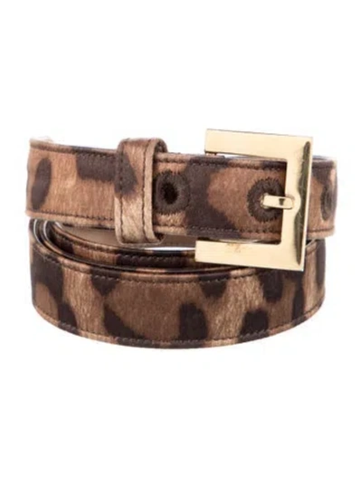Pre-owned D&g Skinny Satin Belt In Multi