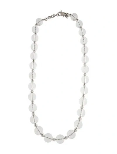 Pre-owned D&g Sparkling Bead Strand Necklace, 37.5" In Transparent
